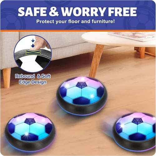 Vista 4 de Officygnet Hover Soccer Ball para Niños, Juguetes de Interior Regalos para Niños de 6, 7, 8, 9, 10, 11, 12 Años de Edad, Juguetes de Fútbol Flotante