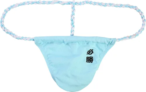 Vista 13 de Tangas de algodón con espalda en T para hombre Sumo G String Low Rise Bikini Briefs Ropa interior Negro