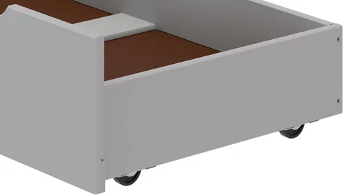 Vista 4 de Alaterre Furniture Cajones de almacenamiento debajo de la cama, juego de 2 cajones de madera maciza con ruedas para guardar debajo de la cama, se