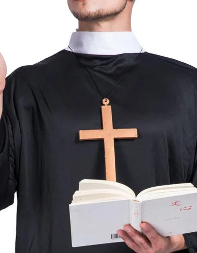Vista 6 de eraspooky adulto Medieval Sacerdote Robe Costume talla única Negro
