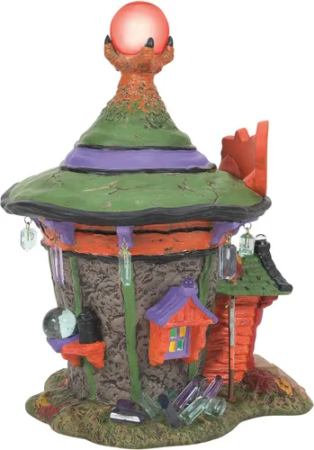 Vista 2 de Department 56 Snow Village - Edificio iluminado con cristales de cueva críptica de Halloween, 7.68 pulgadas, multicolor