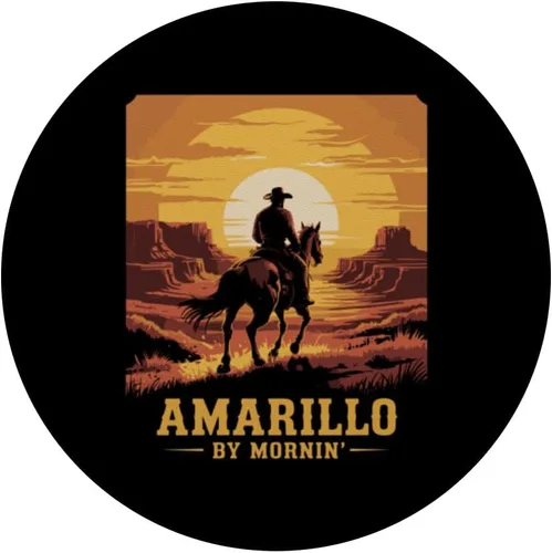 Vista 3 de Amarillo by Mornin Folk Style Western Country Music PopSockets Adhesive PopGrip
