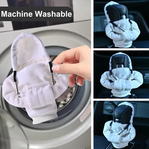 Vista 5 de Sudadera con capucha para palanca de cambios de automóvil, accesorios interiores de automóviles, camisa con capucha de moda, divertida perilla