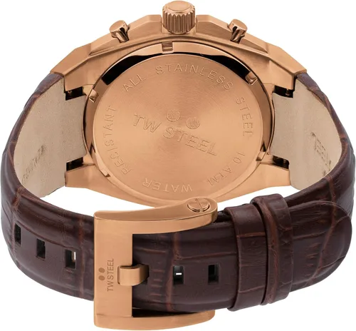 Vista 2 de TW Steel CEO Tech Mens 44mm Quartz Chronograph Watch with Leather or Rubber Strap