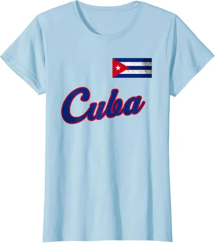 Vista 21 de Camiseta cubana con bandera de béisbol de Cuba 2023, Negro