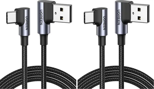 Vista 8 de UGREEN Cable USB a USB C de 90 grados, cable de carga rápida USB C compatible con iPhone 17/16/16 Plus/16 Pro/16 Pro Max/15/Samsung Galaxy