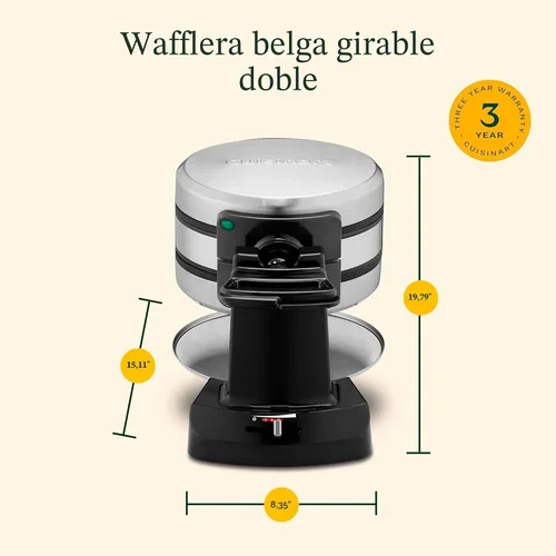 Vista 8 de Cuisinart WAF-F40NAS - Máquina de gofres belga de doble volteo