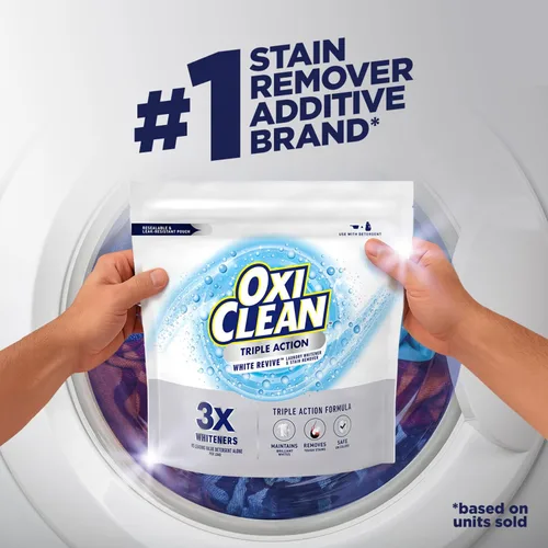 Vista 9 de OxiClean Triple Action White Revive - Blanqueador en polvo, 4 libras