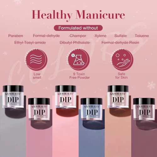 Vista 7 de AzureBeauty Kit de 31 piezas de polvo de inmersión para uñas para todas las Desnudo Bronceado Gris Negro