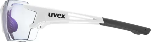 Vista 3 de UVex - Lentes de sol deportivos fotocromáticos para ciclismo correr con protección UV para mujeres y hombres estilo deportivo 803 Race V blancoazul