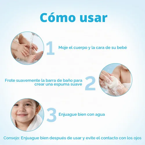 Vista 5 de MAMAEARTH Barra de baño para bebés con leche de cabra, avena y manteca de karité, 2 x 2.65 oz