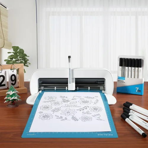 Vista 4 de REALIKE Alfombrilla de corte de 8.5 x 12 pulgadas compatible con Cricut Joy Xtra, alfombrillas de corte de agarre de luz azul para accesorios Joy