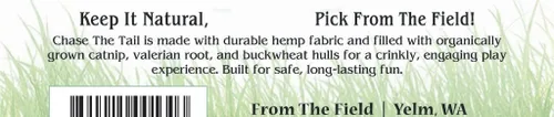 Vista 3 de From The Field Chase The Hemp Cat Tail - Juguete de hierba gatera