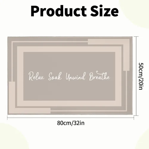 Vista 2 de Giwawa Alfombra de baño color beige, antideslizante, lavable, absorbe el agua, de secado rápido, para relajarse, relajarse, respirar, para baño