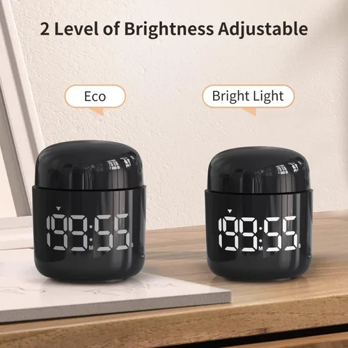 Vista 3 de Temporizador Digital de Cocina, Temporizador de Cuenta Regresiva y Progresiva con Pantalla LED Grande, Ajuste de Volumen, Temporizador para Cocinar