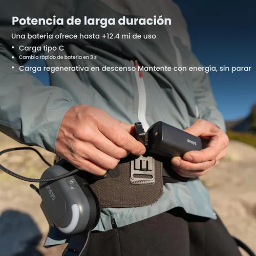Vista 6 de DNSYS X1 Carbon Exoskeleton, AI-Powered Leg Assistance, 1.2HP Motor, 20km Base Range, 3s Battery Swap, for Hiking, Climbing, Running, Size S