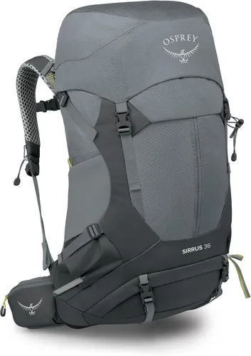 Vista 23 de Osprey Sirrus 24L Mochila de Senderismo para Mujeres - Mochila de Día Ajustable con Cubierta Impermeable para Lluvia y Bolsillos para Botellas, Gris