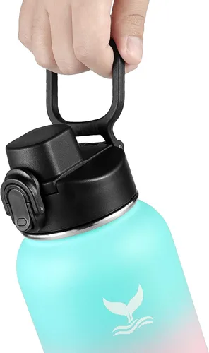 Vista 6 de Vmini Tapa compatible con botella de agua deportiva Hydro Flask de boca ancha, mango grande, fácil de transportar, compatible con la mayoría