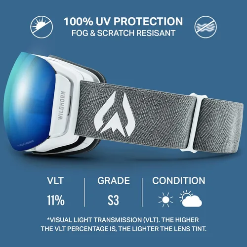 Vista 4 de Wildhorn Roca - Gafas de esquí para hombres y mujeres con protección antiempañamiento/arañazos 100% UV - Lente magnética - Gafas de nieve
