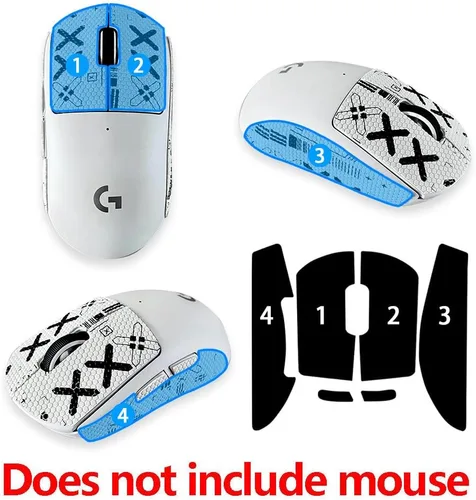 Vista 8 de Paneles laterales de ratóncinta de agarre de pasta antisudor para mouse Logitech G Pro X Superlight de segunda generación inalámbrico