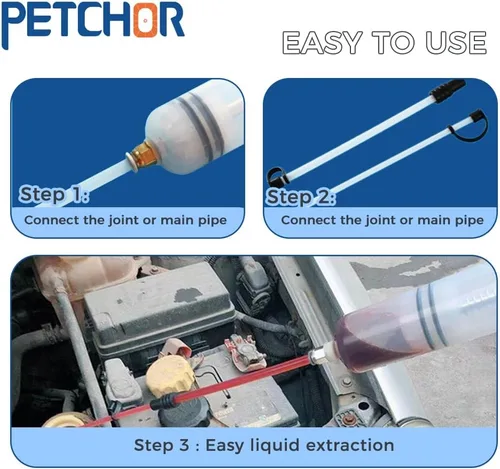 Vista 5 de Extractor de líquido 500CC, bomba de llenado manual de extracción de jeringa de aceite Incluye 1 jeringa líquida transparente con adaptador