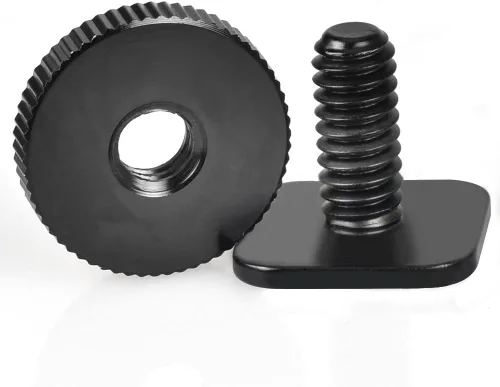 Vista 5 de Paquete de 4 tornillos adaptadores de cámara de 1/4 de pulgada: soportes versátiles de flash para plataformas de cámara DSLR, trípodes y accesorios