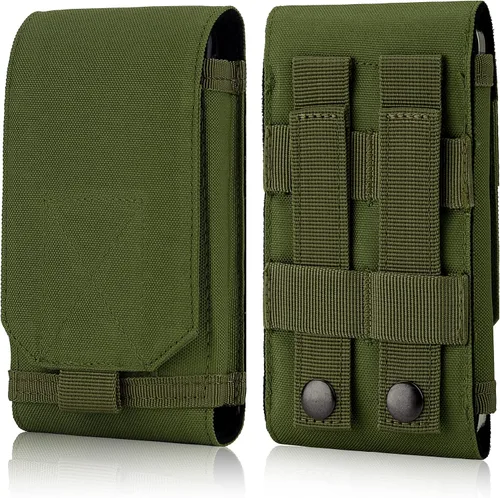 Vista 16 de Funda táctica Molle para teléfono, bolsa universal para cinturón para iPhone 17 Pro Max/17 Pro/17/16 Pro Max/15 Pro Max/14 Pro Max/13/12, Samsung