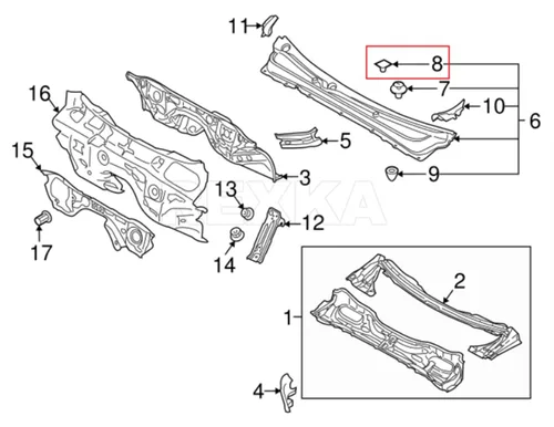 Vista 5 de Rexka Tapa de ventilación de panel de capó para Subaru 91486-KJ010 Forester, Impreza, Legacy, Outback y WRX 2008 - On