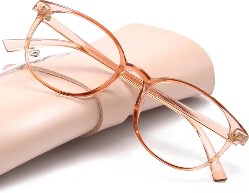 Vista 11 de Miyya - Lentes con bloqueo de luz azul para mujeres, lentes modernos redondos transparentes anti luz azul, antifatiga ocular y antirreflejante UV