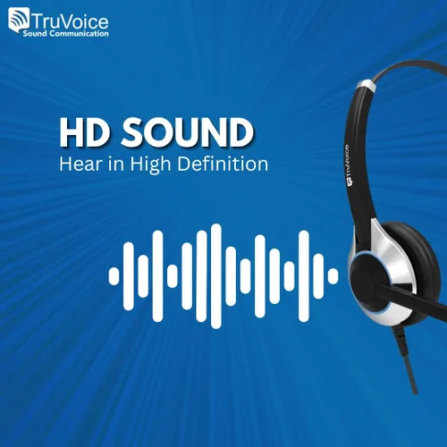 Vista 6 de TruVoice HD-350 Auriculares USB Deluxe para la oficina o centro de llamadas. Funciona con todos los sistemas telefónicos VoIP. Micrófono