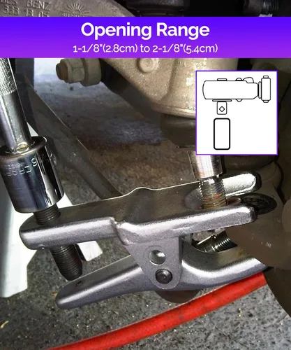 Vista 2 de RACOONA Separador de rótula, herramienta separadora de rótula, accesorios de automóvil, herramienta universal de extracción de rótulas ajustable