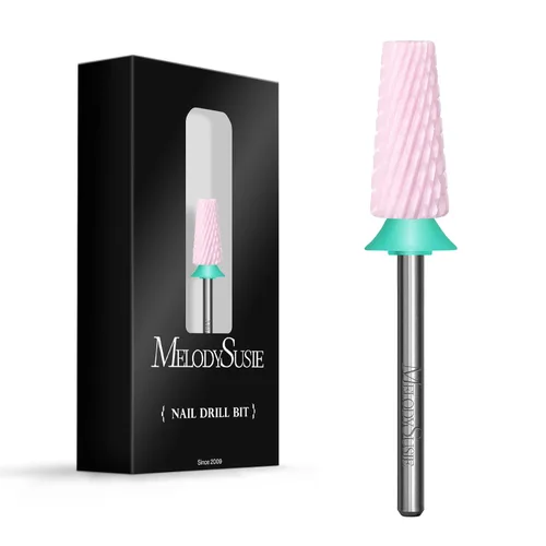 Vista 13 de MelodySusie Brocas de uñas 5 en 1, brocas de cerámica de corte cruzado de 3/32 pulgadas, adecuadas para manicura, pedicura, cutícula, esmalte