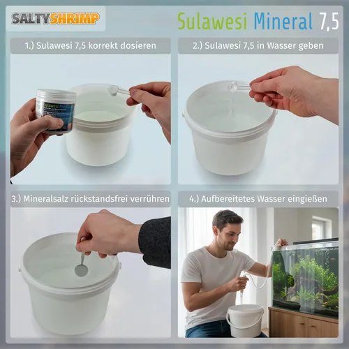 Vista 5 de Sulawesi 7,5 Minerales y oligoelementos Tanque de camarones cardenales (8.82 oz)