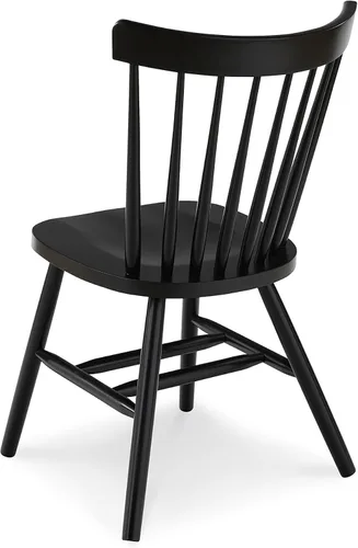 Vista 6 de International Concepts Silla Copenhagen con patas lisas, color negro