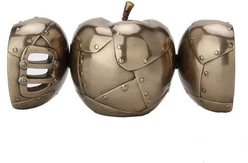 Vista 3 de Veronese Design Estatuilla Steampunk Mechanicus de 3.5 pulgadas con acabado de bronce antiguo, escultura de frutas