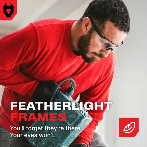 Vista 6 de NoCry Anti-Fog Clear Safety Glasses for Men and Women — Work Glasses