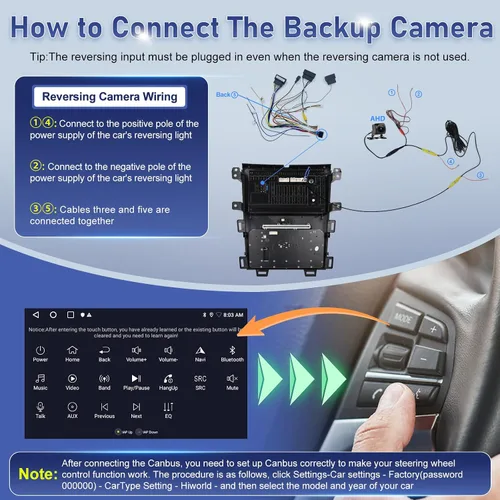 Vista 6 de Radio de coche para Ford Edge 2011-2015, [2+64] Estéreo de pantalla táctil Android de 9 pulgadas con Carplay/Android Auto, navegación GPS, WiFi
