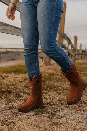 Vista 5 de Twisted X Wellington - Botas de senderismo para mujer punta redonda