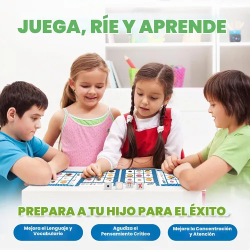 Vista 6 de Juego de estilo bingo orientado al lenguaje descriptivo, estructura de oraciones y capacidad para seguir instrucciones multicomponente