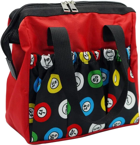 Vista 8 de Yuanhe Bolsas de Bingo Dauber con 6 Bolsillos Bolsa de Transporte Negra para Bingo