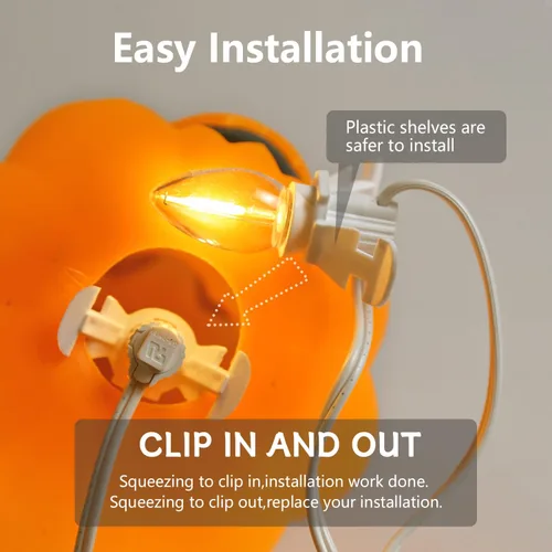 Vista 7 de Paquete de 2 cables de accesorios con 2 bombillas LED C7 con base de candelabro E12, cable blanco con enchufes de interruptor de encendido/apagado