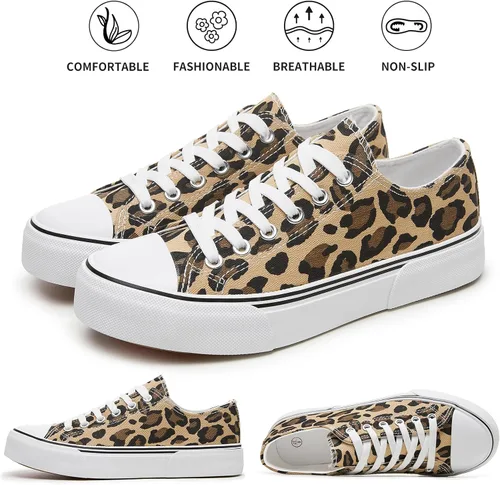 Vista 3 de hash bubbie Zapatillas blancas para mujer, zapatos de lona bajos para mujer, zapatillas de lona para mujer, zapatillas de deporte de moda