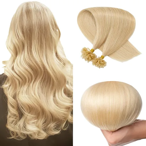 Vista 16 de SEGO Extensiones de cabello humano con micro cuentas, extensiones de cabello humano con micro bucle, lacio, natural, fusión fría, 1.76 oz/paquete