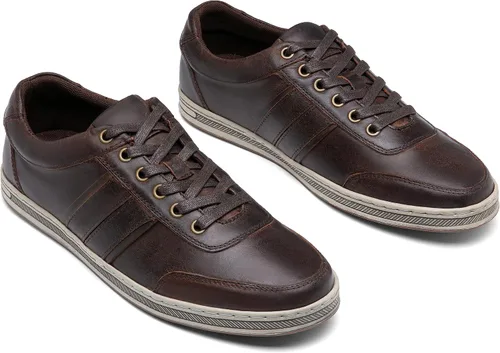 Vista 6 de Jousen Zapatos deportivos de cuero para hombre, estilo retro, para negocios, casuales, para hombres