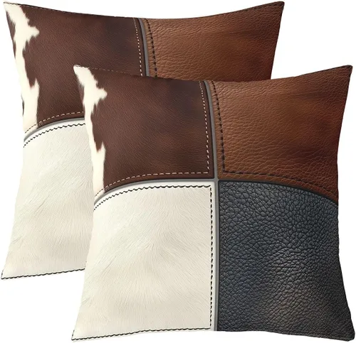 Vista 13 de Paquete de 2 fundas de almohada decorativas con diseño de oso, suave, rústica, con alce salvaje del oeste, para sofá, dormitorio, sala de estar