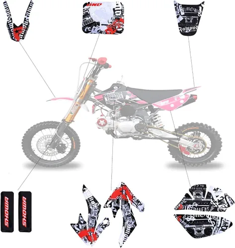 Vista 2 de Calcomanías de plástico Carenado Pegatinas Gráficos CRF50 XR50 SSR SDG DHZ Thumpstar Pit Dirt Bike