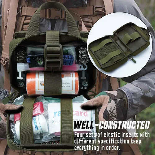 Vista 4 de Molle Rip Away Ifak bolsa táctica de primeros auxilios bolsa de utilidad médica EMT bolsa sólo