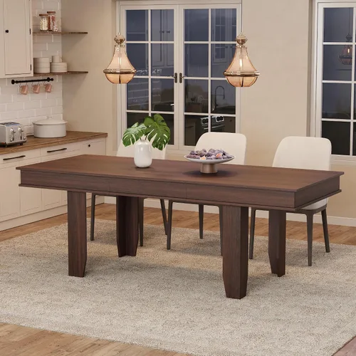 Vista 20 de GarveeHome Farmhouse - Mesa de comedor para 4-6 personas, mesas de cocina de 63 pulgadas de largo