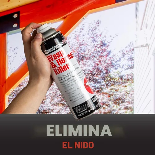 Vista 5 de Spectracide PRO - Asesino de avispas y avispones (Aerosol) (18 onzas), paquete de 1, lata blanca