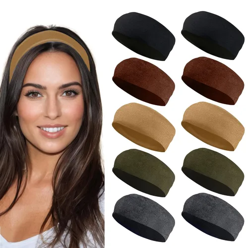 Vista 10 de Styla Hair - 10 diademas de yoga (algodón elástico, multifunción)